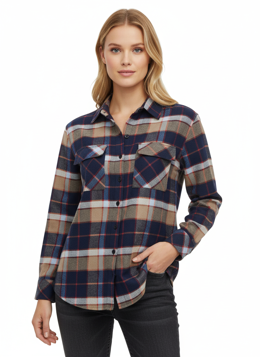 Red & Yellow Flannel Shirt