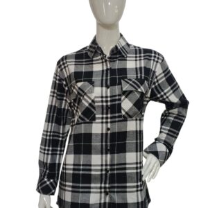 Home flanellskjorta med lång ärm