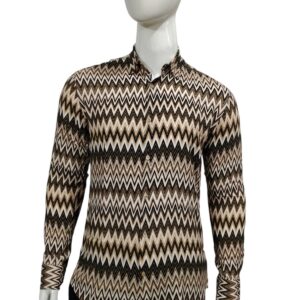 Home tryckt mönster långärmad skjorta