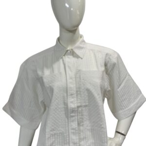 Home kortärmad blårandig skjorta för dam