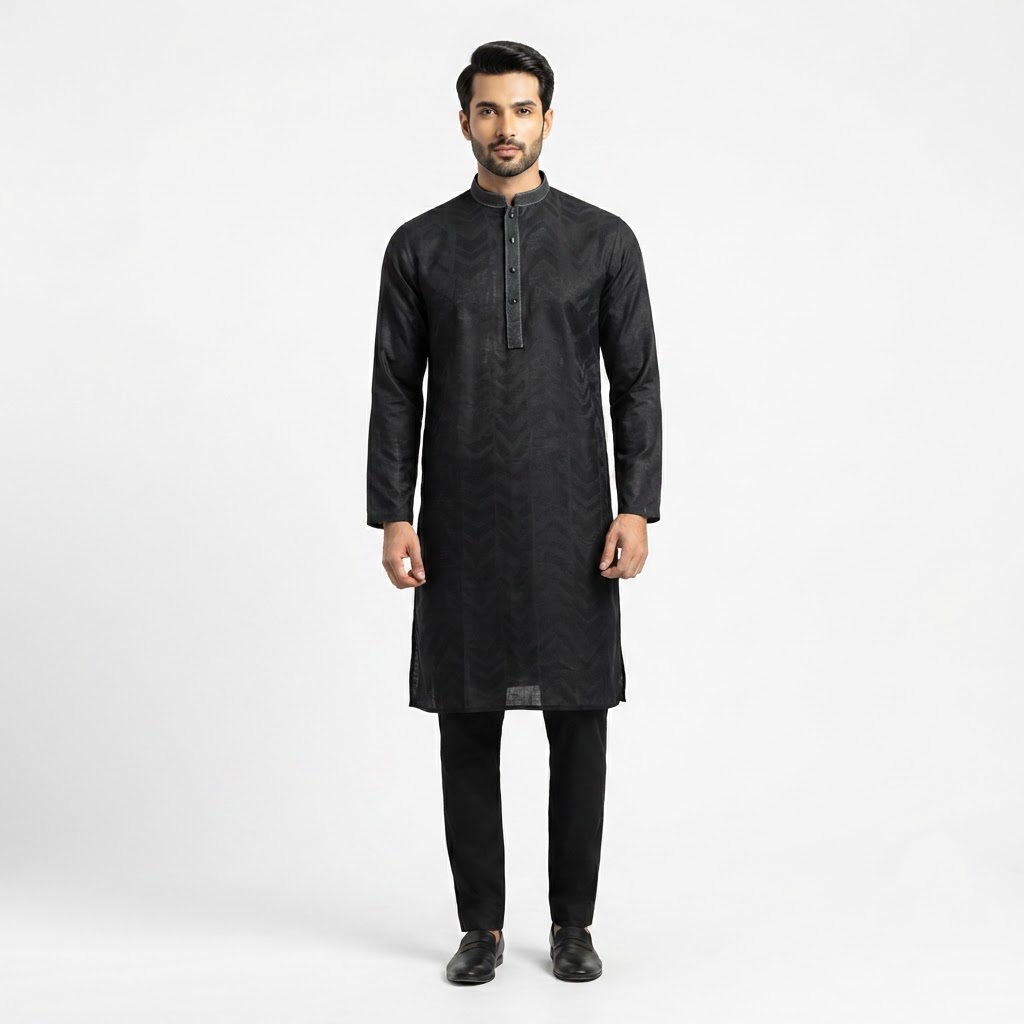 Black lasa Panjabi - Image 4