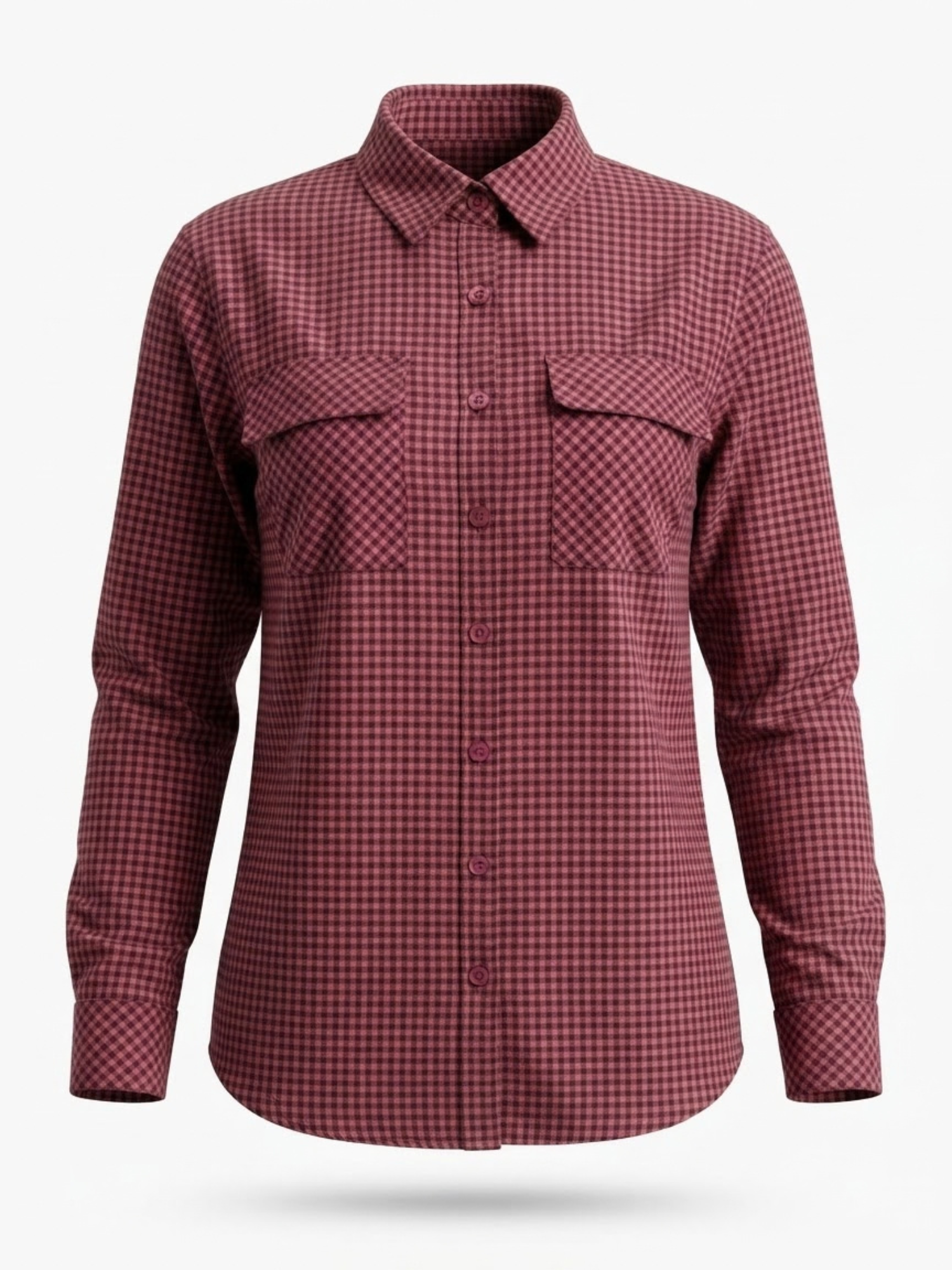 Women’s Pink & Chocolate check Flannel Shirt - Image 4