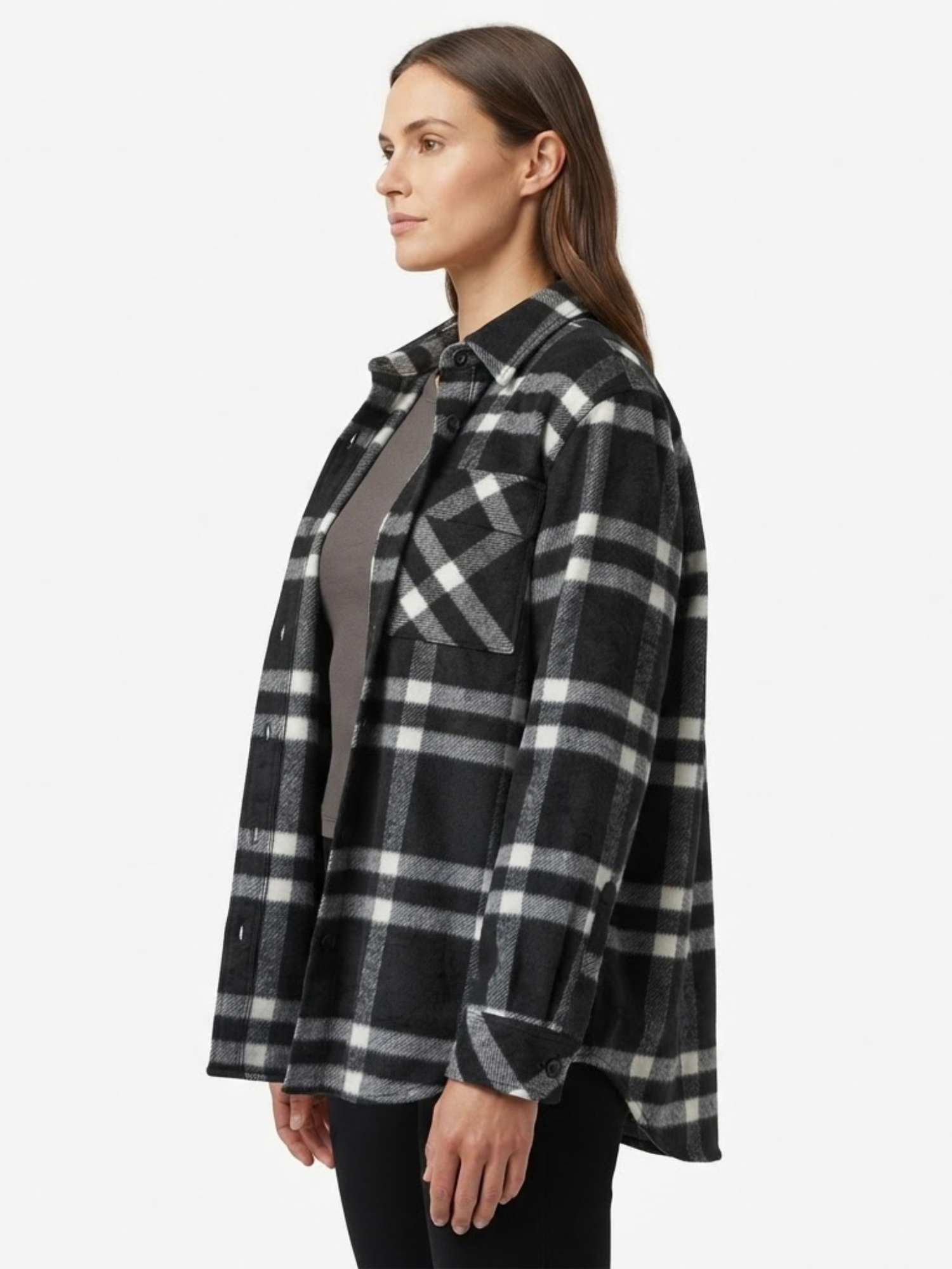Women’s Black Flannel Shirt - Image 4