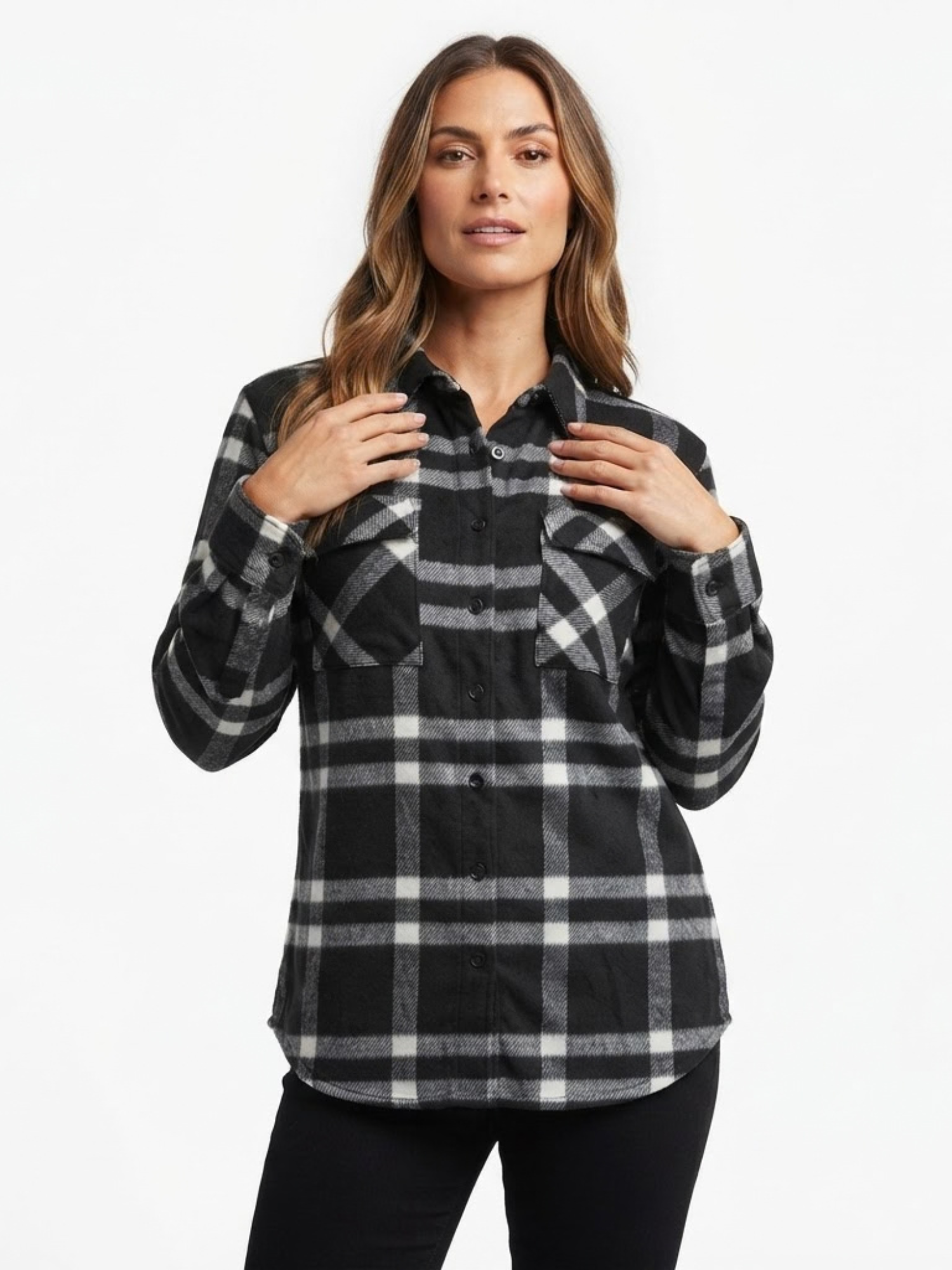 Women’s Black Flannel Shirt - Image 6