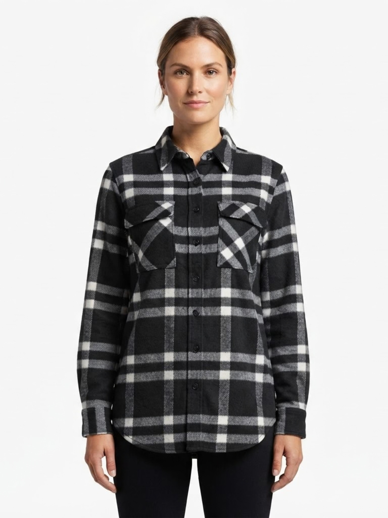 Women’s Black Flannel Shirt