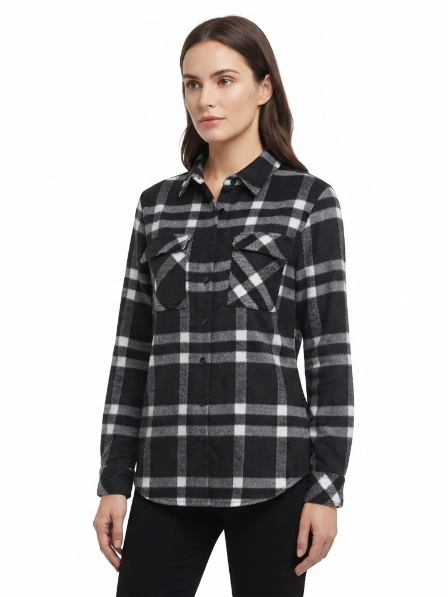 Women’s Black Flannel Shirt - Image 2