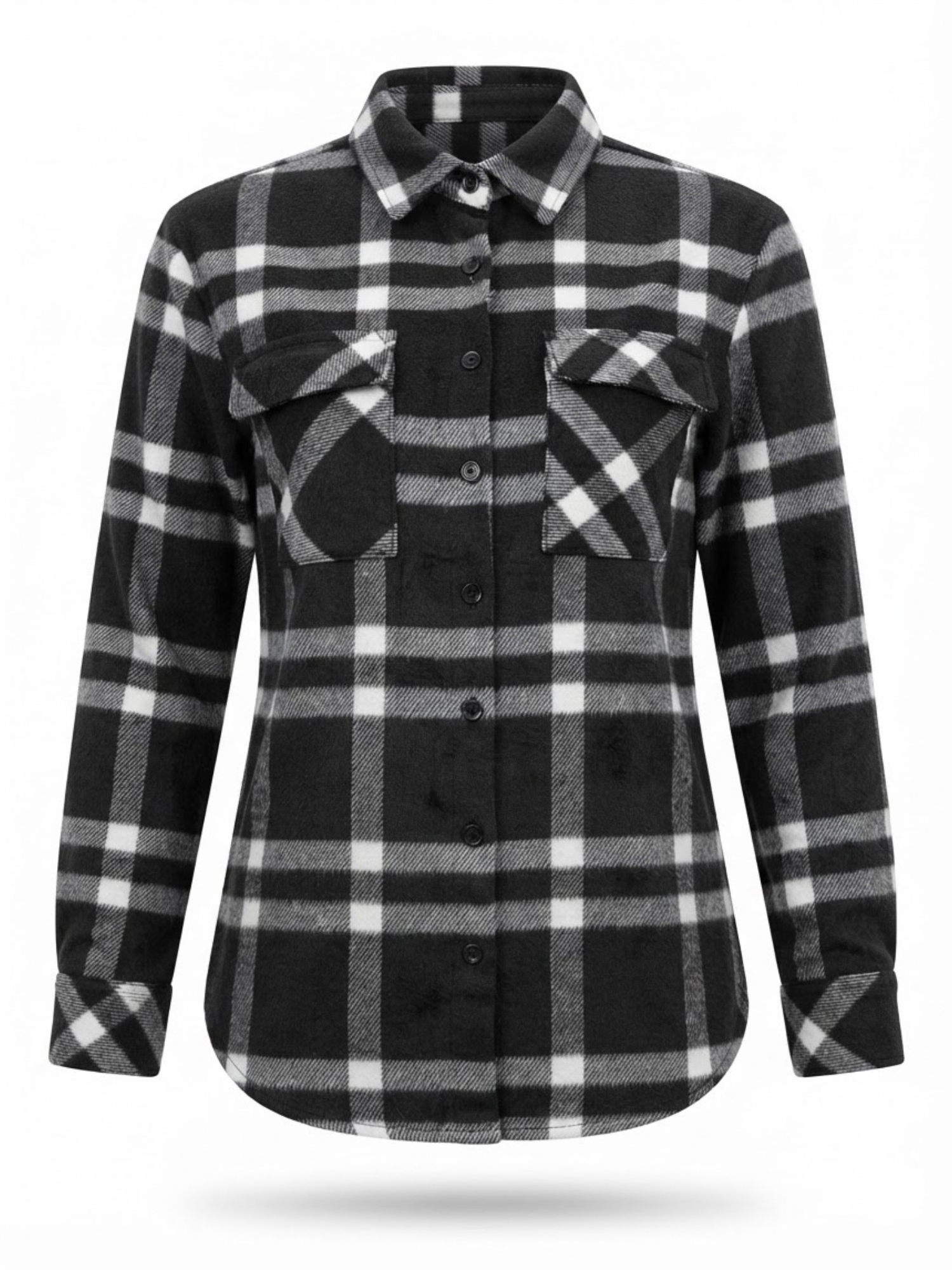 Women’s Black Flannel Shirt - Image 3